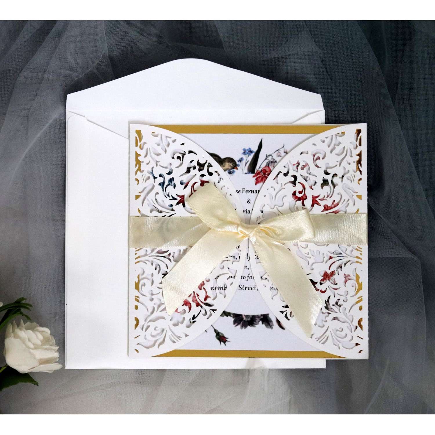 White Square Invitation Card New Wedding Invitation  Marriage Invitation Wholesale